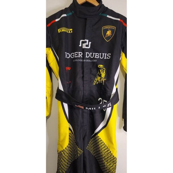 Go Kart Coveralls Suit Lamborghini Roger Dubuis Cordura Level 2 Race Boys FIA - Picture 3 of 14
